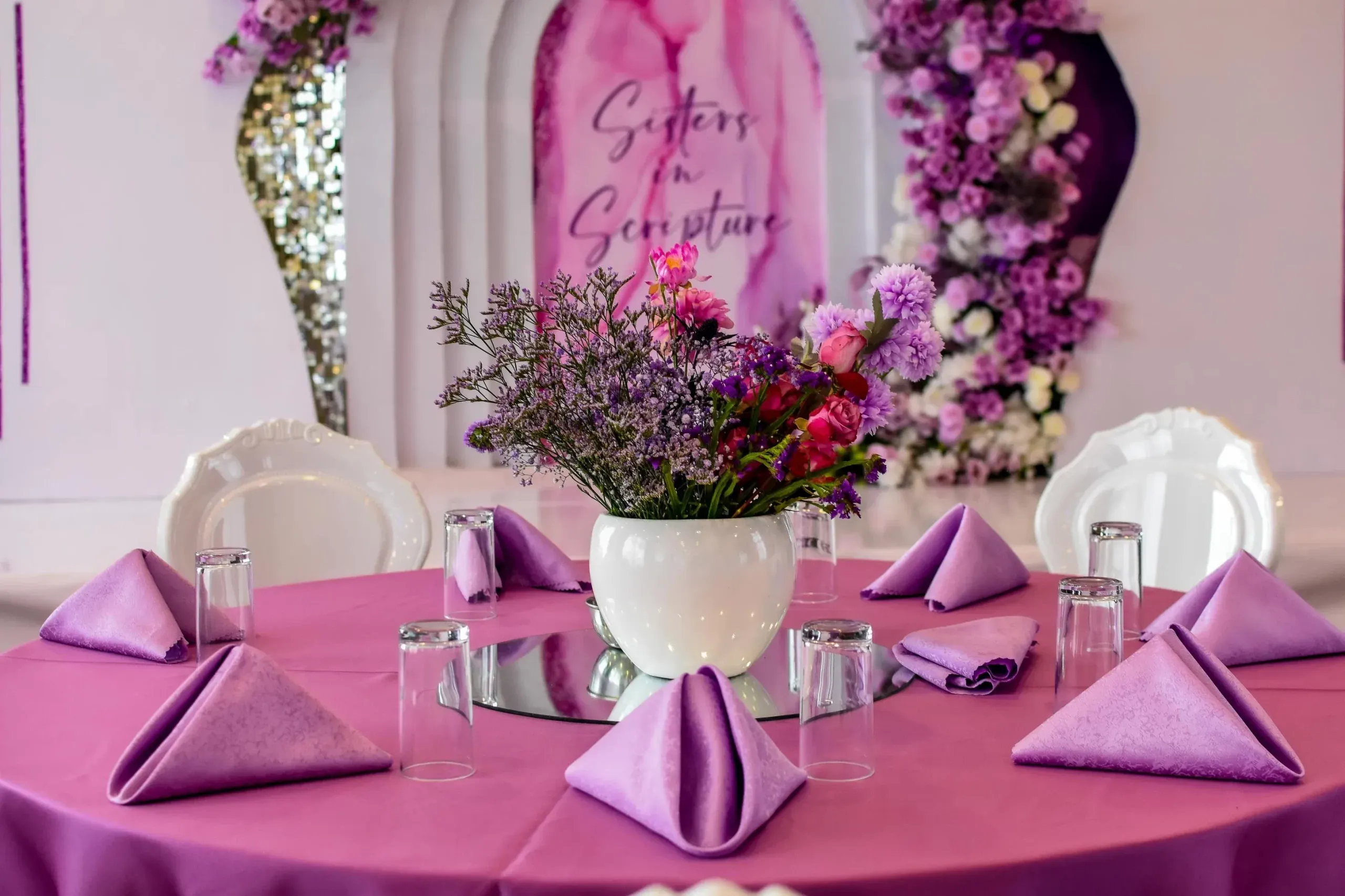 Luxurious hotel event space with elegant decor